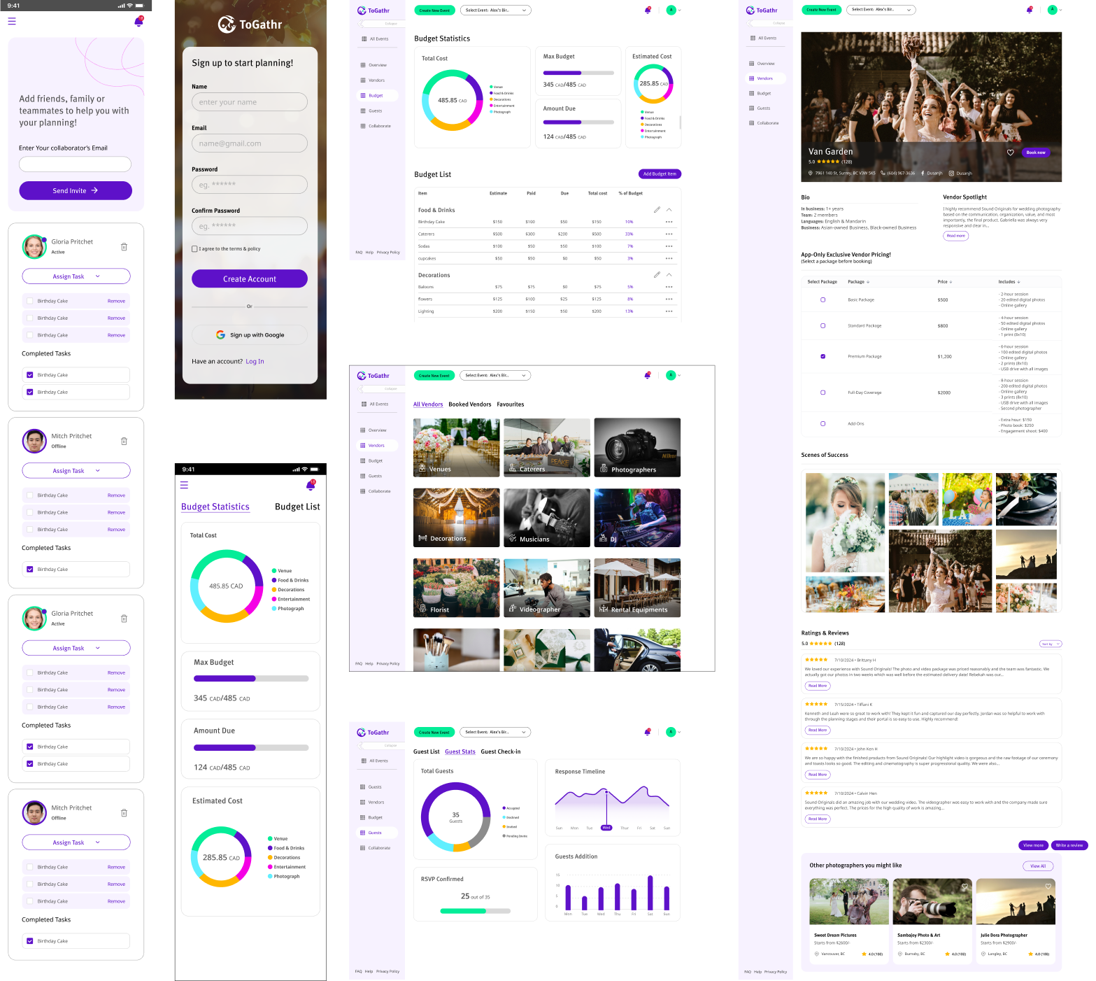 high fidelity mockups