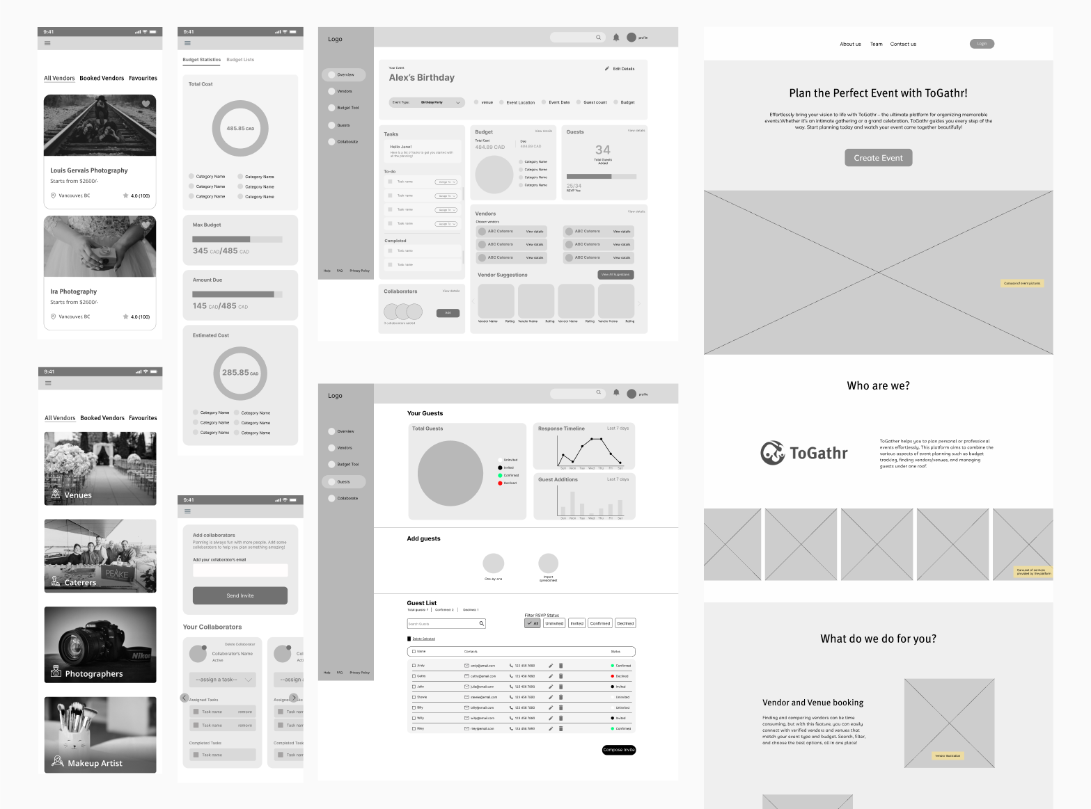 wireframes