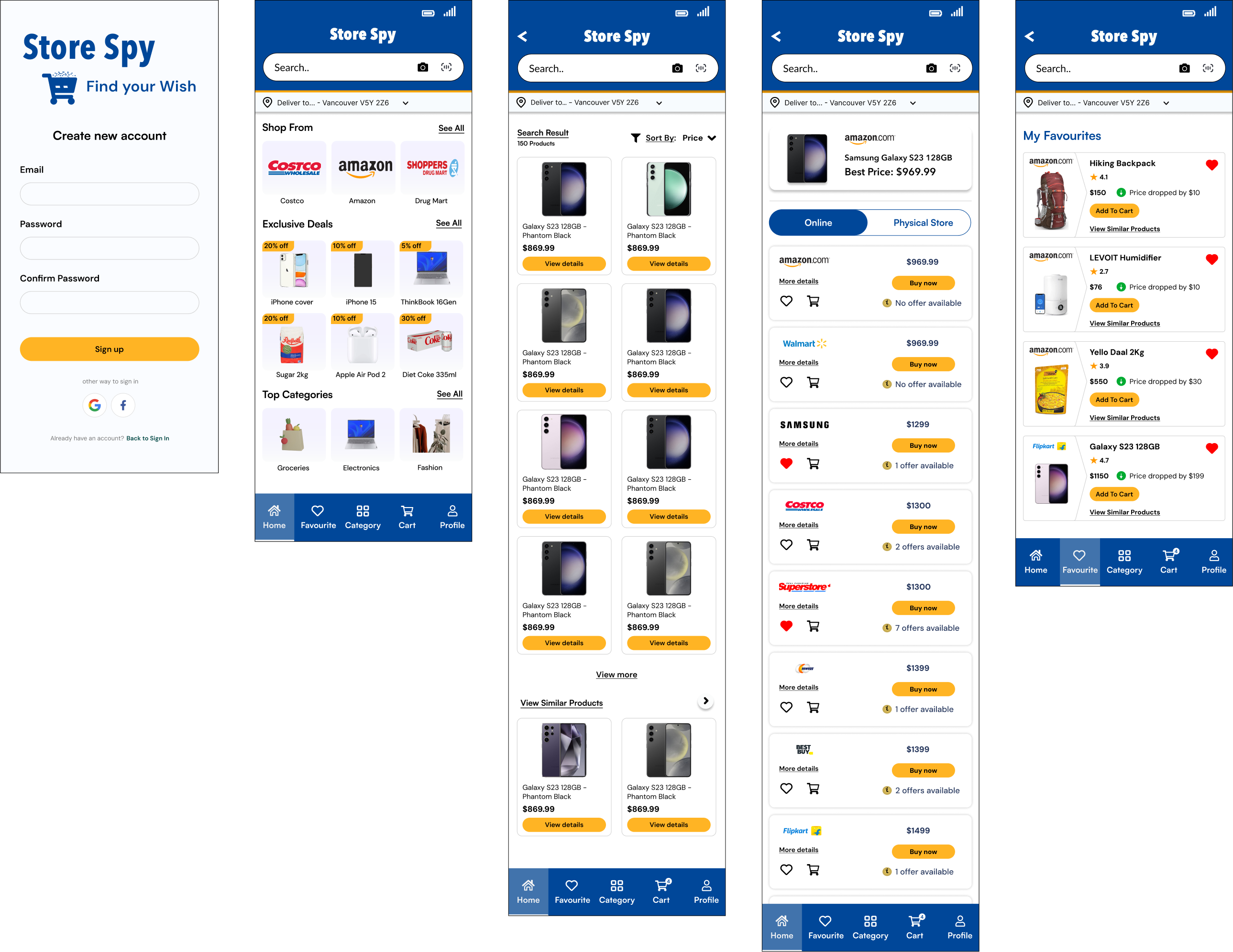 high fidelity mockups